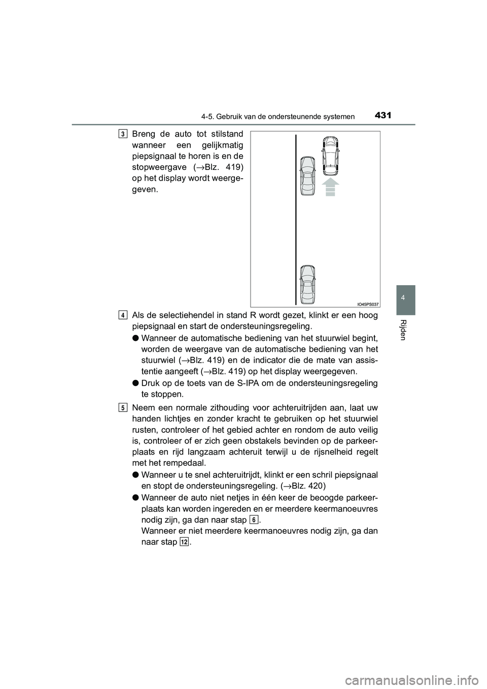 TOYOTA PRIUS 2017 Instruksjoner for bruk (in Norwegian) 4314-5. Gebruik van de ondersteunende systemen
4
Rijden
PRIUS_OM_OM47B56E_(EE)
Breng de auto tot stilstand
wanneer een gelijkmatig
piepsignaal te horen is en de
stopweergave (→Blz. 419)
op h TOYOTA PRIUS 2017 Instruksjoner for bruk (in Norwegian) 4314-5. Gebruik van de ondersteunende systemen
4
Rijden
PRIUS_OM_OM47B56E_(EE)
Breng de auto tot stilstand
wanneer een gelijkmatig
piepsignaal te horen is en de
stopweergave (→Blz. 419)
op h