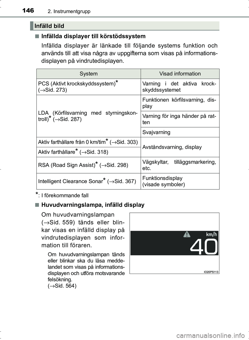 TOYOTA PRIUS 2017 Bruksanvisningar (in Swedish) 1462. Instrumentgrupp
OM47B56SE■
Infällda displayer till körstödssystem
Infällda displayer är länkade till följande systems funktion och
används till att visa nå
gra av uppgifterna som visa TOYOTA PRIUS 2017 Bruksanvisningar (in Swedish) 1462. Instrumentgrupp
OM47B56SE■
Infällda displayer till körstödssystem
Infällda displayer är länkade till följande systems funktion och
används till att visa nå
gra av uppgifterna som visa