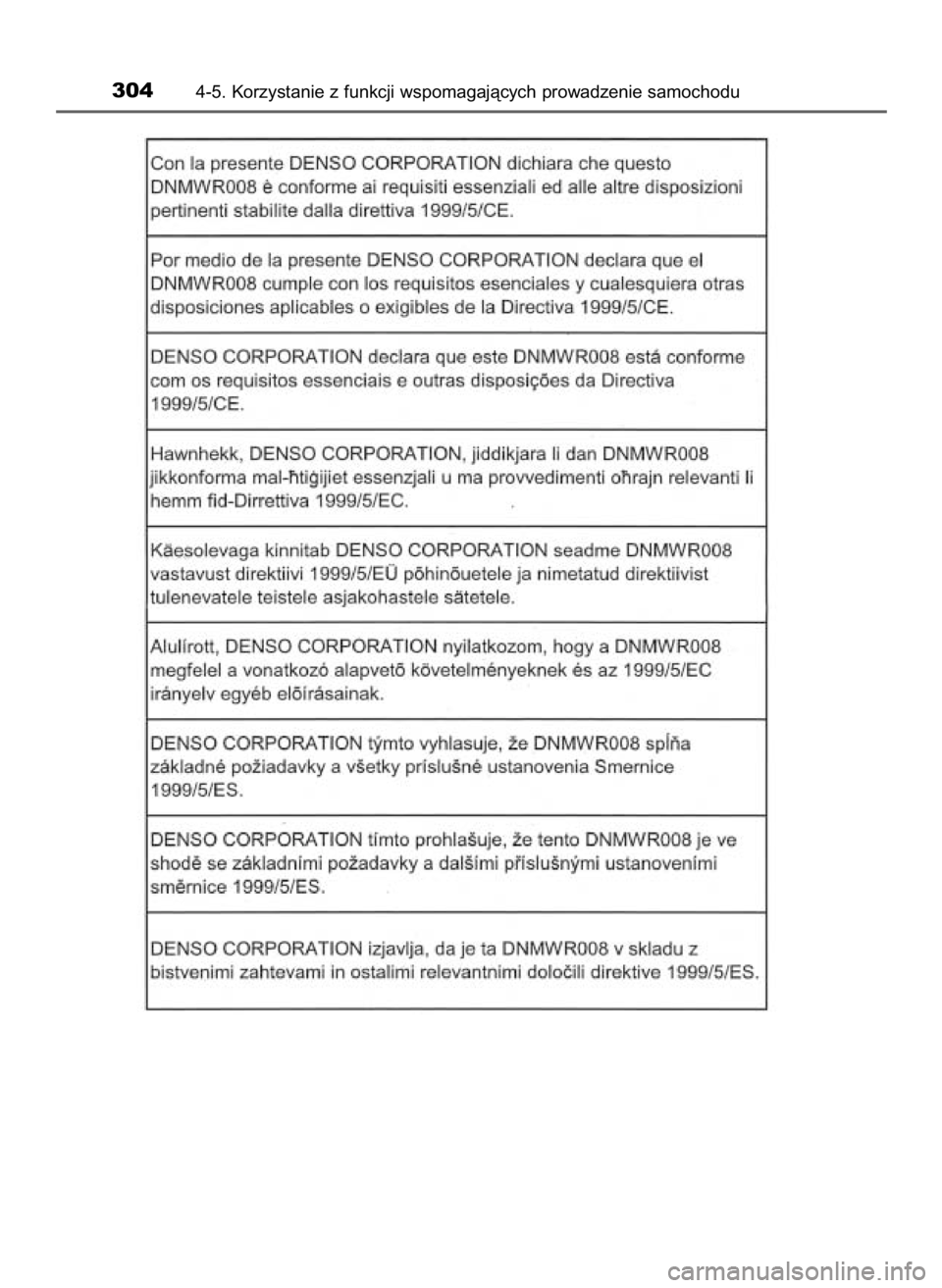 TOYOTA PRIUS 2015  Instrukcja obsługi (in Polish) 3044-5. Korzystanie z funkcji wspomagajàcych prowadzenie samochodu
55 PRIUS OM47A31E  12/30/15  4:19 PM  Page 304    (Black plate) 