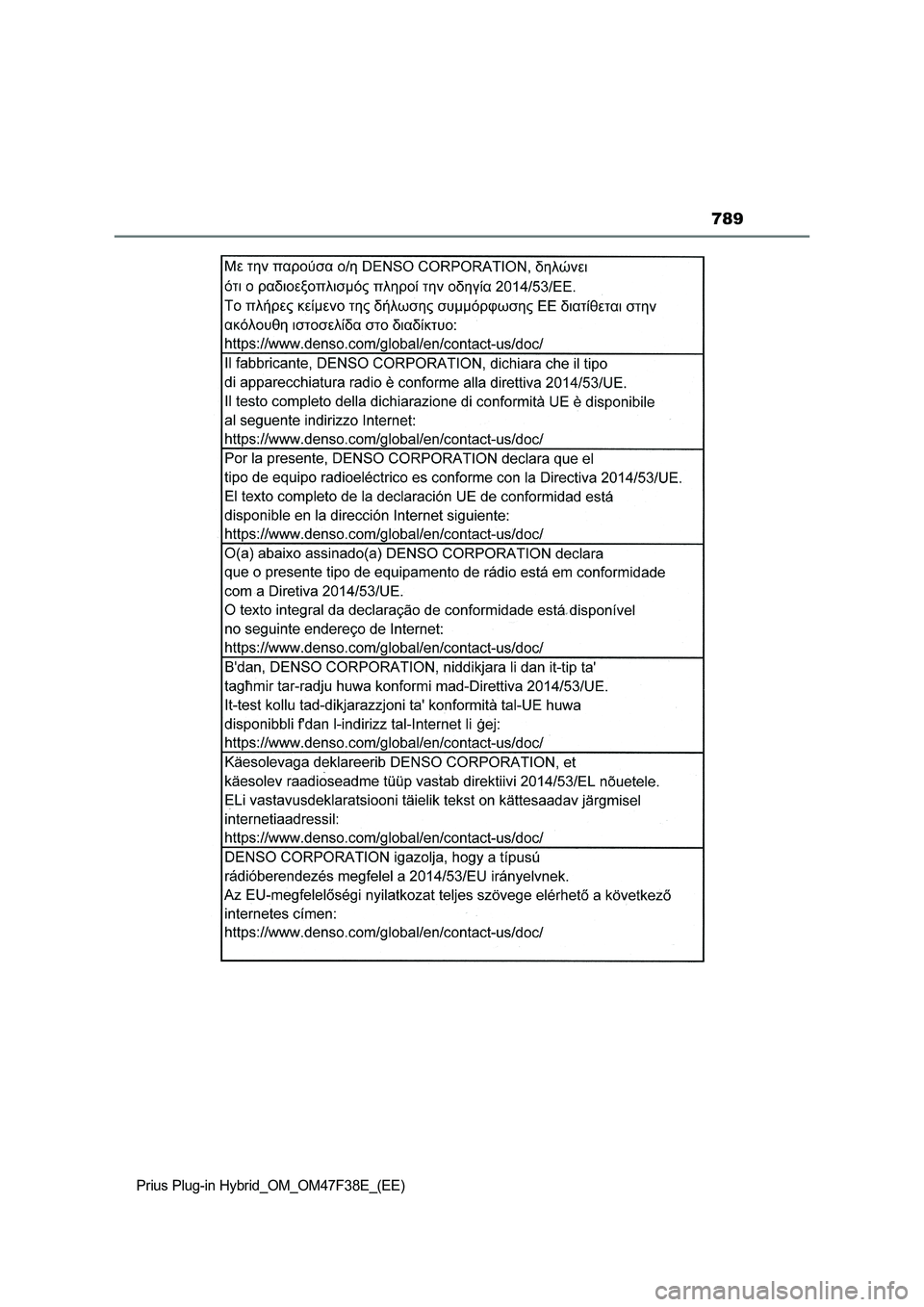 TOYOTA PRIUS PLUG-IN HYBRID 2023 Owners Manual 789
Prius Plug-in Hybrid_OM_OM47F38E_(EE) TOYOTA PRIUS PLUG-IN HYBRID 2023 Owners Manual 789
Prius Plug-in Hybrid_OM_OM47F38E_(EE)