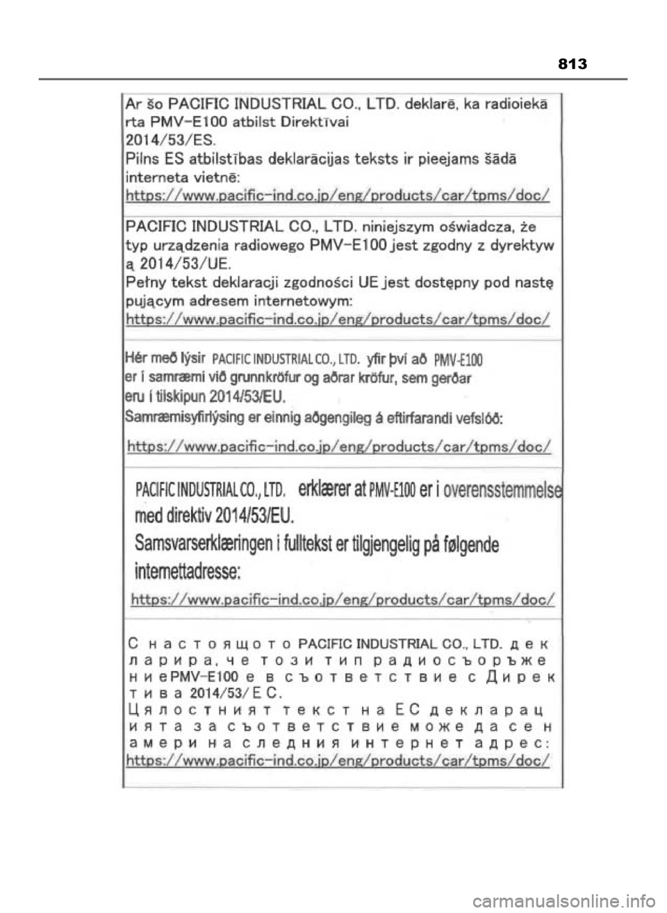TOYOTA PRIUS PLUG-IN HYBRID 2023 Instrukcja obsługi (in Polish) 813
28 Prius Plug-in HV OM47F38E 8/23/22 10:57 AM Page 813 (Black plate) TOYOTA PRIUS PLUG-IN HYBRID 2023 Instrukcja obsługi (in Polish) 813
28 Prius Plug-in HV OM47F38E 8/23/22 10:57 AM Page 813 (Black plate)
