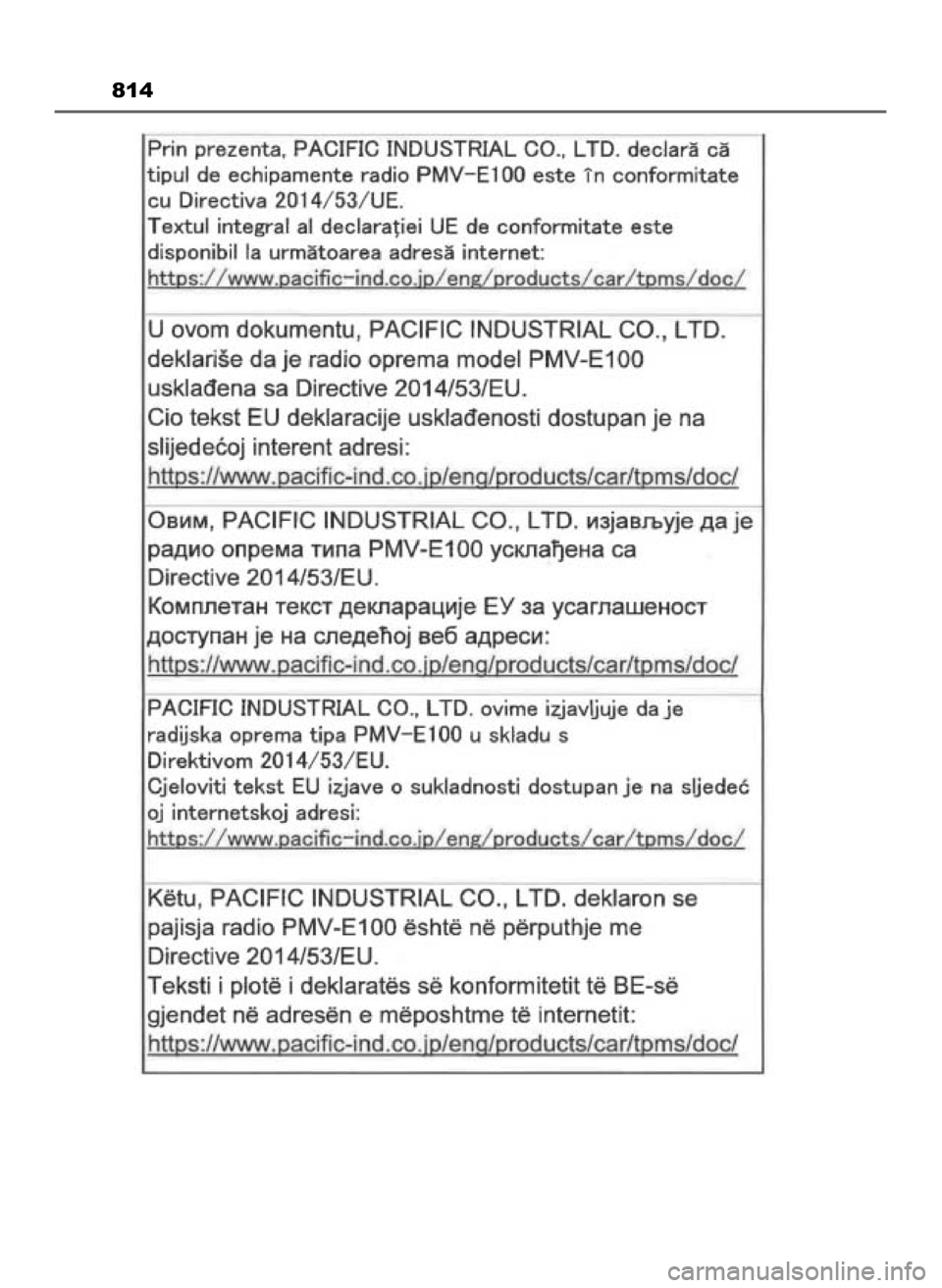 TOYOTA PRIUS PLUG-IN HYBRID 2023 Instrukcja obsługi (in Polish) 814
28 Prius Plug-in HV OM47F38E 8/23/22 10:58 AM Page 814 (Black plate) TOYOTA PRIUS PLUG-IN HYBRID 2023 Instrukcja obsługi (in Polish) 814
28 Prius Plug-in HV OM47F38E 8/23/22 10:58 AM Page 814 (Black plate)