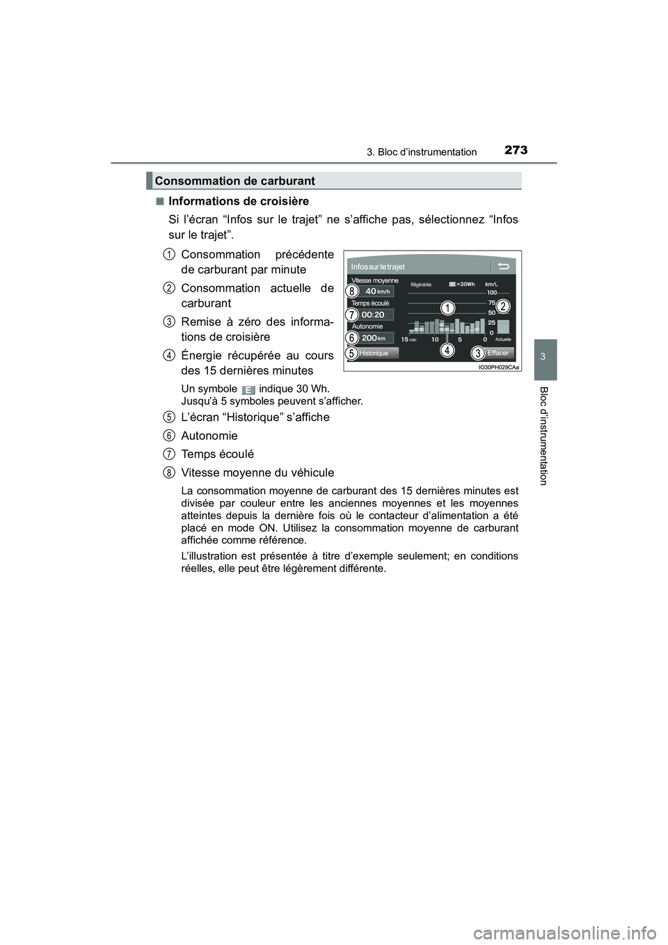 TOYOTA PRIUS PRIME 2017 Manuel du propriétaire (in French) PRIUS PRIME_OM_OM47A88D_(D)
2733. Bloc d’instrumentation
3
Bloc d’instrumentation
■Informations de croisière
Si l’écran “Infos sur le trajet” ne s’affiche pas, sélectionnez “Infos
s TOYOTA PRIUS PRIME 2017 Manuel du propriétaire (in French) PRIUS PRIME_OM_OM47A88D_(D)
2733. Bloc d’instrumentation
3
Bloc d’instrumentation
■Informations de croisière
Si l’écran “Infos sur le trajet” ne s’affiche pas, sélectionnez “Infos
s
