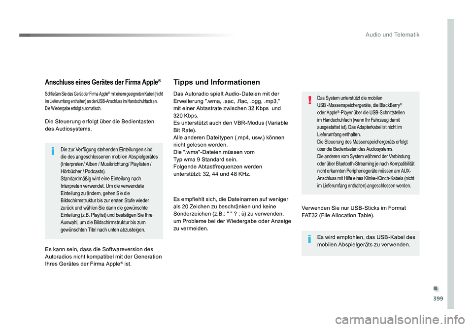 TOYOTA PROACE 2016 Betriebsanleitungen (in German) .
399
Audio und Telematik
Jumpy_de_Chap10b_NAC-1_ed01-2016
Anschluss eines Gerätes der Firma Apple®
Schließen Sie das Gerät der Firma Apple® mit einem geeigneten Kabel (nicht
im Lieferumfang ent TOYOTA PROACE 2016 Betriebsanleitungen (in German) .
399
Audio und Telematik
Jumpy_de_Chap10b_NAC-1_ed01-2016
Anschluss eines Gerätes der Firma Apple®
Schließen Sie das Gerät der Firma Apple® mit einem geeigneten Kabel (nicht
im Lieferumfang ent