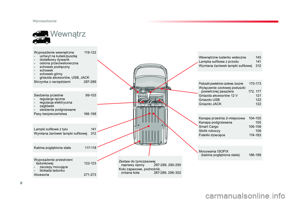 TOYOTA PROACE 2018 Instrukcja obsługi (in Polish) 8
Wprowadzenie
Jumpy _pl_Chap00b_vue-ensemble_ed01-2016
Lampki sufitowe z tyłu 141
Wymiana żarówek lampki sufitowej 312 Wewnętrzne lusterko wsteczne
145
Lampka sufitowa z przodu 141
Wymiana ża TOYOTA PROACE 2018 Instrukcja obsługi (in Polish) 8
Wprowadzenie
Jumpy _pl_Chap00b_vue-ensemble_ed01-2016
Lampki sufitowe z tyłu 141
Wymiana żarówek lampki sufitowej 312 Wewnętrzne lusterko wsteczne
145
Lampka sufitowa z przodu 141
Wymiana ża