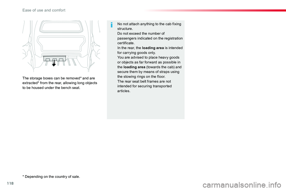 TOYOTA PROACE 2016 Owners Manual 118
No not attach anything to the cab fixing structure.Do not exceed the number of passengers indicated on the registration certificate.In the rear, the loading area is intended for carrying goods onl TOYOTA PROACE 2016 Owners Manual 118
No not attach anything to the cab fixing structure.Do not exceed the number of passengers indicated on the registration certificate.In the rear, the loading area is intended for carrying goods onl