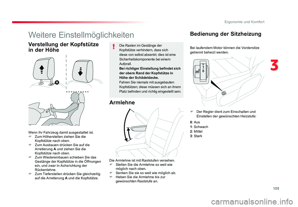 TOYOTA PROACE 2017 Betriebsanleitungen (in German) 103
3
Ergonomie und Komfort
Jumpy _de_Chap03_ergonomie-et-confort_ed01-2016
Bei laufendem Motor können die Vordersitze
getrennt beheizt werden.
Bedienung der Sitzheizung
Wenn Ihr Fahrzeug damit ausg TOYOTA PROACE 2017 Betriebsanleitungen (in German) 103
3
Ergonomie und Komfort
Jumpy _de_Chap03_ergonomie-et-confort_ed01-2016
Bei laufendem Motor können die Vordersitze
getrennt beheizt werden.
Bedienung der Sitzheizung
Wenn Ihr Fahrzeug damit ausg