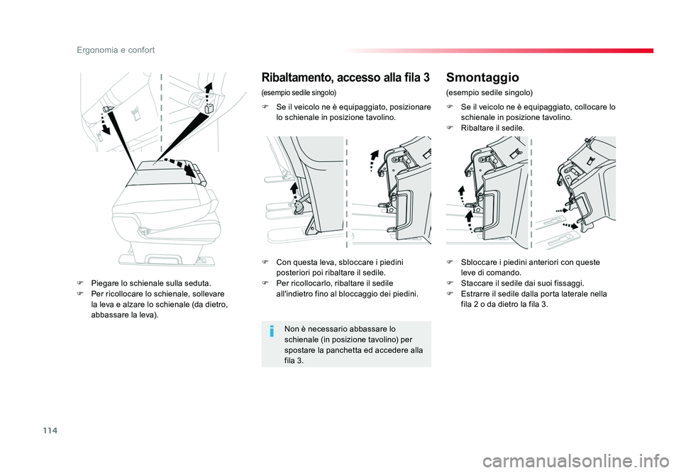 TOYOTA PROACE 2016 Manuale duso (in Italian) 114
Ergonomia e confort
Jumpy _it_Chap03_ergonomie-et-confort_ed01-2016
F Se il veicolo ne è equipaggiato, collocare lo schienale in posizione tavolino.
F Ribaltare il sedile.
F Con questa leva, s TOYOTA PROACE 2016 Manuale duso (in Italian) 114
Ergonomia e confort
Jumpy _it_Chap03_ergonomie-et-confort_ed01-2016
F Se il veicolo ne è equipaggiato, collocare lo schienale in posizione tavolino.
F Ribaltare il sedile.
F Con questa leva, s