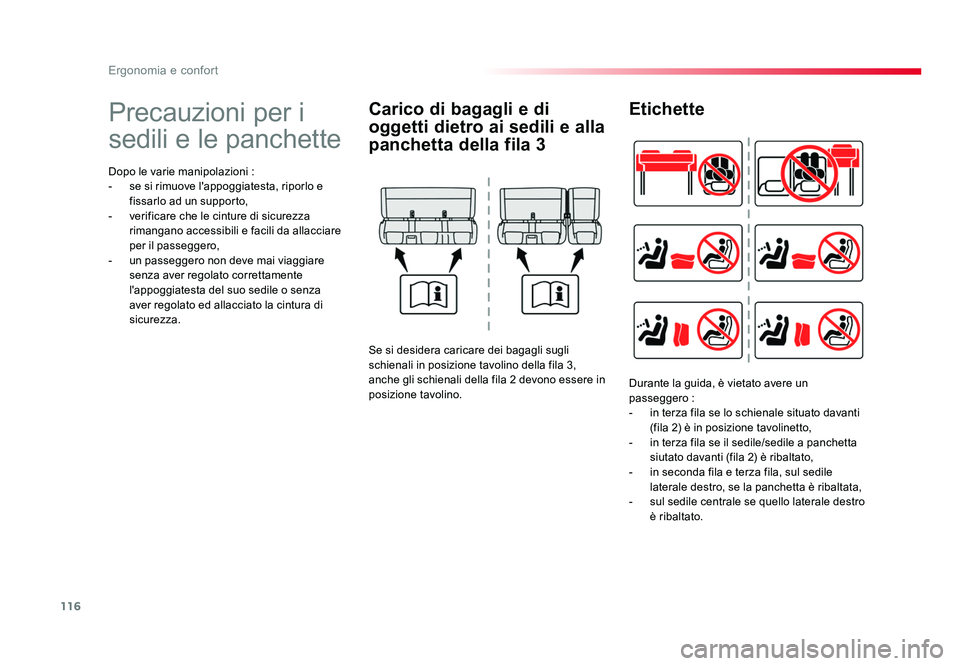 TOYOTA PROACE 2016 Manuale duso (in Italian) 116
Ergonomia e confort
Jumpy _it_Chap03_ergonomie-et-confort_ed01-2016
Precauzioni per i
sedili e le panchette
Dopo le varie manipolazioni :
- se si rimuove l'appoggiatesta, riporlo e fissarlo TOYOTA PROACE 2016 Manuale duso (in Italian) 116
Ergonomia e confort
Jumpy _it_Chap03_ergonomie-et-confort_ed01-2016
Precauzioni per i
sedili e le panchette
Dopo le varie manipolazioni :
- se si rimuove l'appoggiatesta, riporlo e fissarlo
