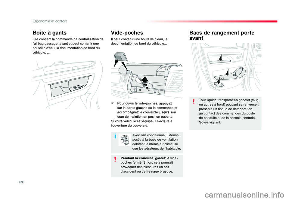 TOYOTA PROACE 2016 Manuel du propriétaire (in French) 120
Ergonomie et confort
Bacs de rangement porte
avant
Tout liquide transporté en gobelet (mug
ou autres à bord) pouvant se renverser,
présente un risque de détérioration
au contact des comma TOYOTA PROACE 2016 Manuel du propriétaire (in French) 120
Ergonomie et confort
Bacs de rangement porte
avant
Tout liquide transporté en gobelet (mug
ou autres à bord) pouvant se renverser,
présente un risque de détérioration
au contact des comma