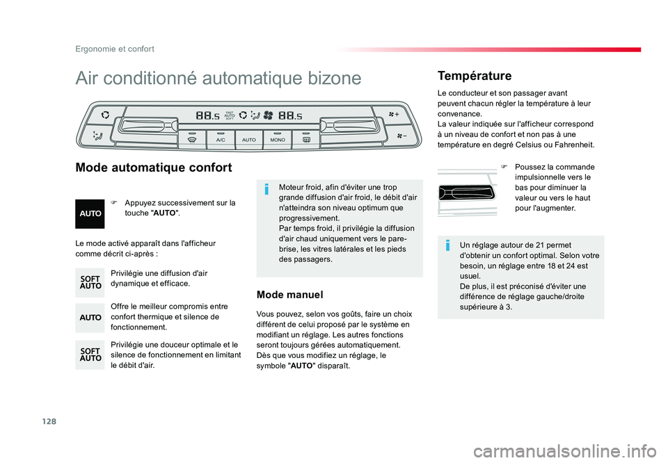 TOYOTA PROACE 2016 Manuel du propriétaire (in French) 128
Ergonomie et confort
Un réglage autour de 21 permet
d'obtenir un confort optimal. Selon votre
besoin, un réglage entre 18 et 24 est
usuel.
De plus, il est préconisé d'éviter une
d TOYOTA PROACE 2016 Manuel du propriétaire (in French) 128
Ergonomie et confort
Un réglage autour de 21 permet
d'obtenir un confort optimal. Selon votre
besoin, un réglage entre 18 et 24 est
usuel.
De plus, il est préconisé d'éviter une
d