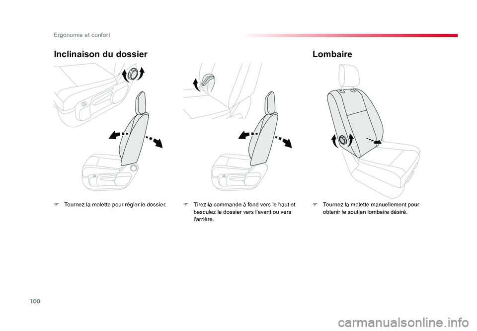 TOYOTA PROACE 2016 Manuel du propriétaire (in French) 100
Ergonomie et confort
F Tournez la molette pour régler le dossier.
Inclinaison du dossier
F Tournez la molette manuellement pour obtenir le soutien lombaire désiré.
Lombaire
F Tirez la comman TOYOTA PROACE 2016 Manuel du propriétaire (in French) 100
Ergonomie et confort
F Tournez la molette pour régler le dossier.
Inclinaison du dossier
F Tournez la molette manuellement pour obtenir le soutien lombaire désiré.
Lombaire
F Tirez la comman