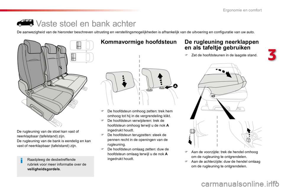 TOYOTA PROACE 2016 Instructieboekje (in Dutch) 113
Proace_nl_Chap03_ergonomie-et-confort_ed01-2016
Vaste stoel en bank achter
De rugleuning van de stoel kan vast of neerklapbaar (tafelstand) zijn.De rugleuning van de bank is eendelig en kan vast o TOYOTA PROACE 2016 Instructieboekje (in Dutch) 113
Proace_nl_Chap03_ergonomie-et-confort_ed01-2016
Vaste stoel en bank achter
De rugleuning van de stoel kan vast of neerklapbaar (tafelstand) zijn.De rugleuning van de bank is eendelig en kan vast o