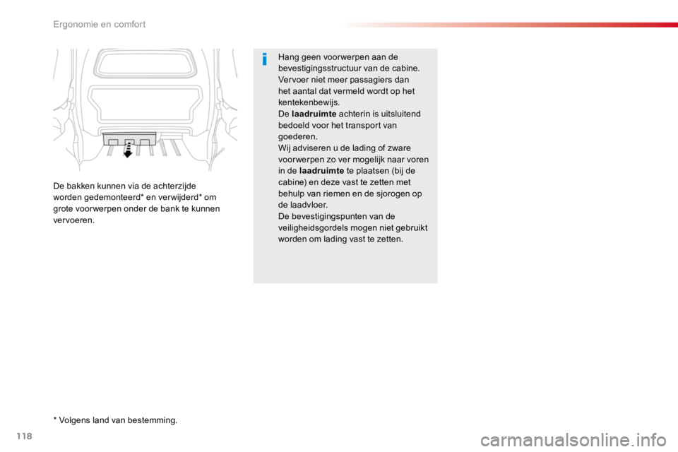 TOYOTA PROACE 2016 Instructieboekje (in Dutch) 118
Proace_nl_Chap03_ergonomie-et-confort_ed01-2016
Hang geen voor werpen aan de bevestigingsstructuur van de cabine.Vervoer niet meer passagiers dan het aantal dat vermeld wordt op het kentekenbewijs TOYOTA PROACE 2016 Instructieboekje (in Dutch) 118
Proace_nl_Chap03_ergonomie-et-confort_ed01-2016
Hang geen voor werpen aan de bevestigingsstructuur van de cabine.Vervoer niet meer passagiers dan het aantal dat vermeld wordt op het kentekenbewijs