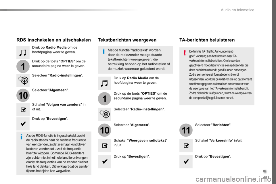 TOYOTA PROACE 2016 Instructieboekje (in Dutch) 451
1
110
1011
Proace_nl_Chap10c_RCC-1_ed01-2016
Druk op Radio Media om de hoofdpagina weer te geven.
Druk op Radio Media om de hoofdpagina weer te geven.
Druk op de toets "OPTIES" om de
secu TOYOTA PROACE 2016 Instructieboekje (in Dutch) 451
1
110
1011
Proace_nl_Chap10c_RCC-1_ed01-2016
Druk op Radio Media om de hoofdpagina weer te geven.
Druk op Radio Media om de hoofdpagina weer te geven.
Druk op de toets "OPTIES" om de
secu