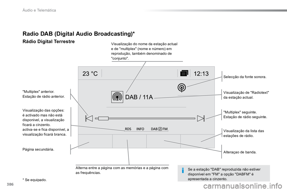 TOYOTA PROACE VERSO 2016 Manual de utilização (in Portuguese) 386
ProaceVerso_pt_Chap10b_NAC-1_ed01-2016
Visualização das opções:
é activado mas não está
disponivel, a visualização
ficará a cinzento.
activa-se e fica disponível, a
visualização fi TOYOTA PROACE VERSO 2016 Manual de utilização (in Portuguese) 386
ProaceVerso_pt_Chap10b_NAC-1_ed01-2016
Visualização das opções:
é activado mas não está
disponivel, a visualização
ficará a cinzento.
activa-se e fica disponível, a
visualização fi