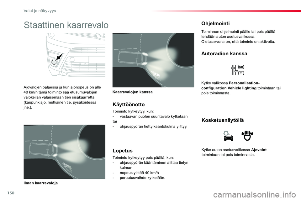 TOYOTA PROACE VERSO 2016 Omistajan Käsikirja (in Finnish) 150
ProaceVerso_fi_Chap04_eclairage-et-visibilite_ed01-2016
Kytke auton asetusvalikossa Ajovalot toimintaan tai pois toiminnasta.
Kosketusnäytöllä
Autoradion kanssa
Kytke valikossa Personalisation- TOYOTA PROACE VERSO 2016 Omistajan Käsikirja (in Finnish) 150
ProaceVerso_fi_Chap04_eclairage-et-visibilite_ed01-2016
Kytke auton asetusvalikossa Ajovalot toimintaan tai pois toiminnasta.
Kosketusnäytöllä
Autoradion kanssa
Kytke valikossa Personalisation-