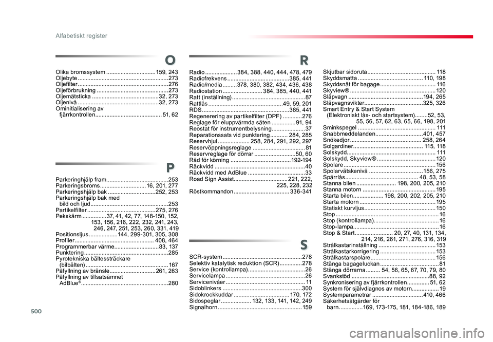 TOYOTA PROACE VERSO 2016 Bruksanvisningar (in Swedish) 500
Alfabetiskt register
Spacetourer-VP_sv_Chap11_index-alpha_ed01-2016
Skjutbar sidoruta ........................................... 118
Skyddsmatta ......................................... 11 0 , TOYOTA PROACE VERSO 2016 Bruksanvisningar (in Swedish) 500
Alfabetiskt register
Spacetourer-VP_sv_Chap11_index-alpha_ed01-2016
Skjutbar sidoruta ........................................... 118
Skyddsmatta ......................................... 11 0 ,