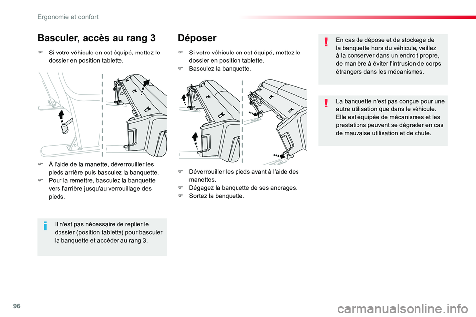 TOYOTA PROACE VERSO 2016 Manuel du propriétaire (in French) 96
F Si votre véhicule en est équipé, mettez le dossier en position tablette.
Basculer, accès au rang 3Déposer
F Si votre véhicule en est équipé, mettez le dossier en position tablette.F Bascu TOYOTA PROACE VERSO 2016 Manuel du propriétaire (in French) 96
F Si votre véhicule en est équipé, mettez le dossier en position tablette.
Basculer, accès au rang 3Déposer
F Si votre véhicule en est équipé, mettez le dossier en position tablette.F Bascu