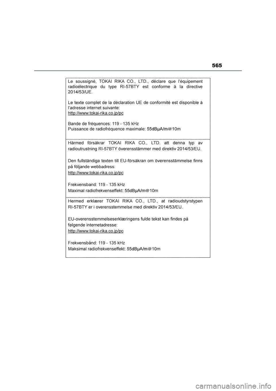 TOYOTA RAV4 2023 Manual del propietario (in Spanish) 565 TOYOTA RAV4 2023 Manual del propietario (in Spanish) 565