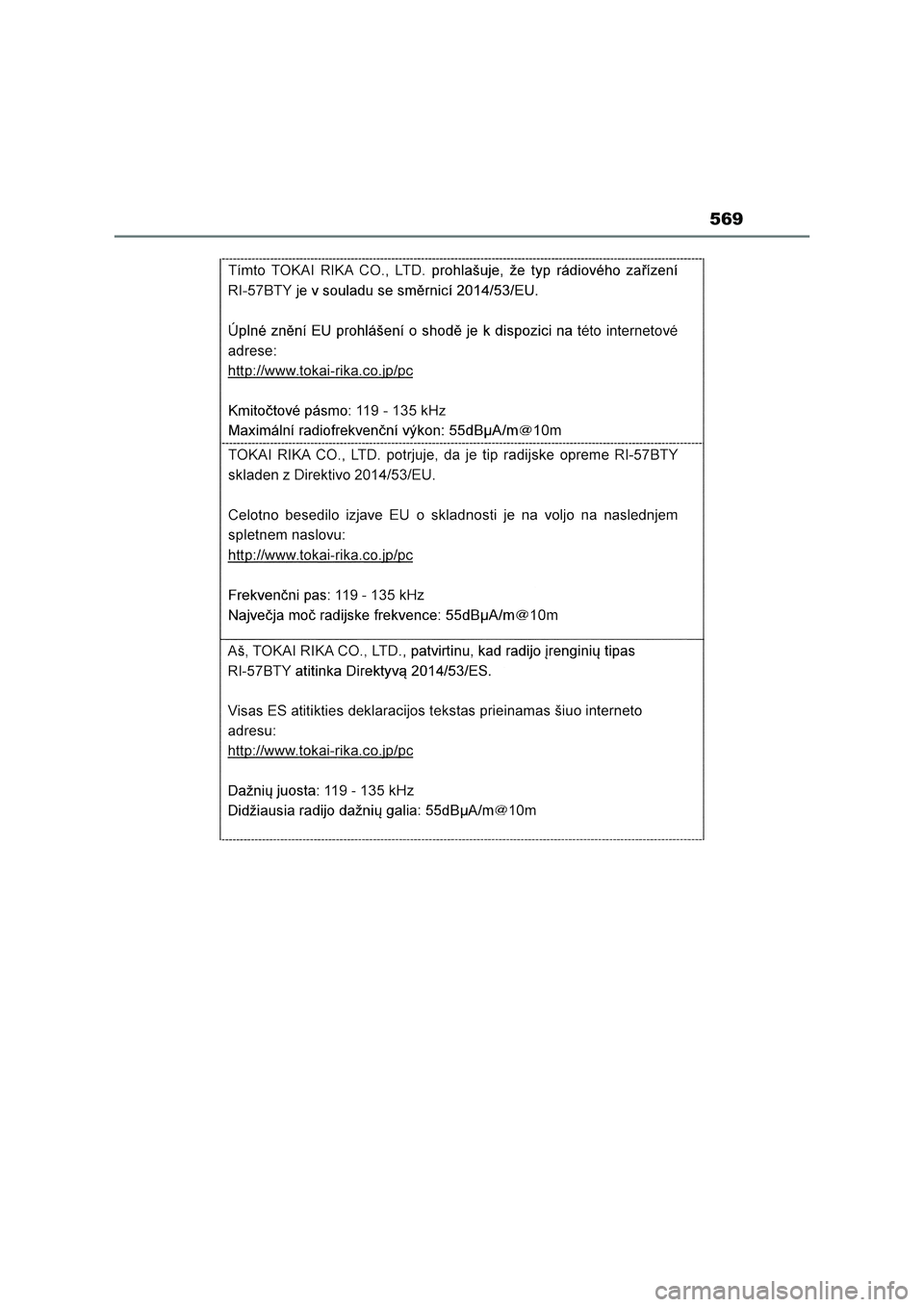 TOYOTA RAV4 2023  Manual del propietario (in Spanish) 569 