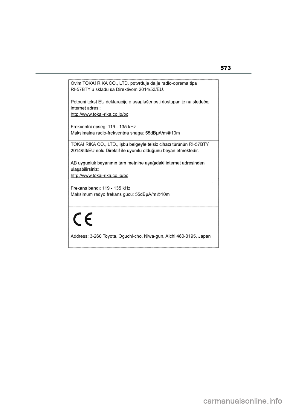 TOYOTA RAV4 2023  Manual del propietario (in Spanish) 573 
