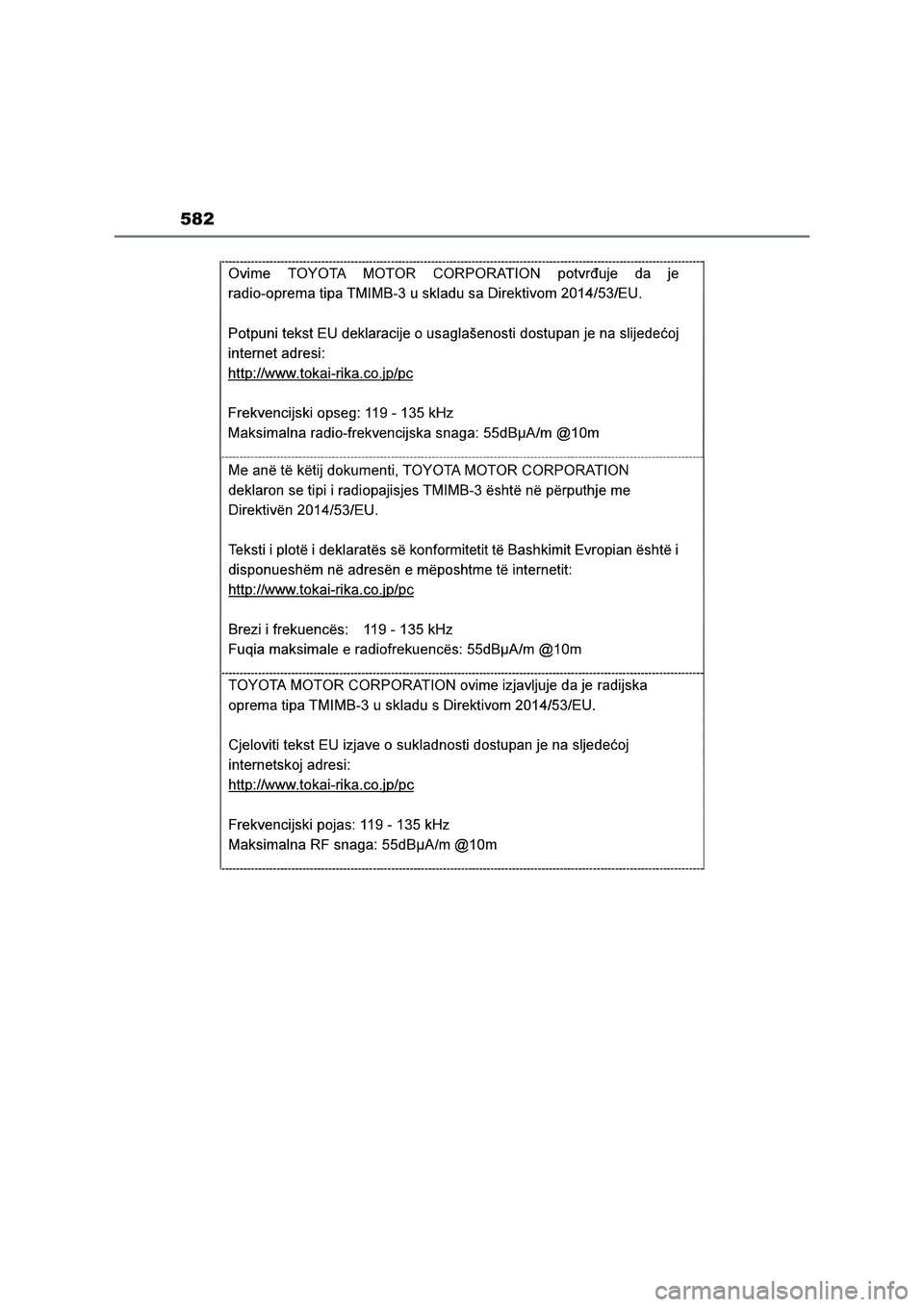 TOYOTA RAV4 2023 Manual del propietario (in Spanish) 582 TOYOTA RAV4 2023 Manual del propietario (in Spanish) 582