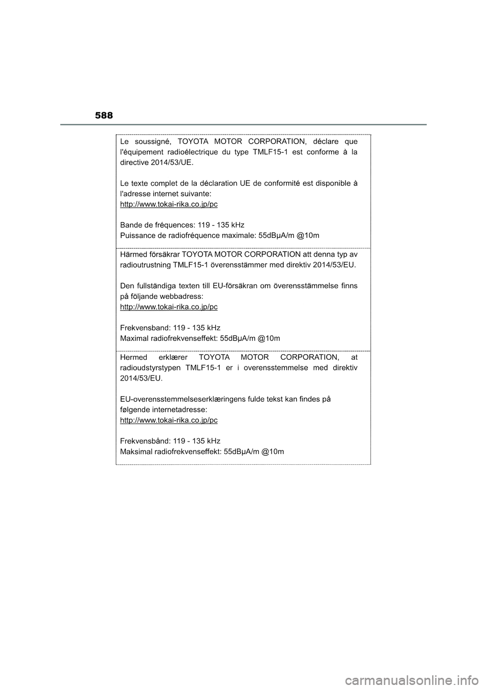 TOYOTA RAV4 2023 Manual del propietario (in Spanish) 588 TOYOTA RAV4 2023 Manual del propietario (in Spanish) 588