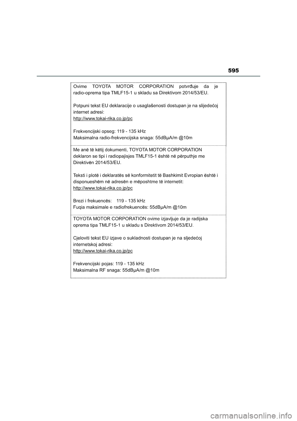 TOYOTA RAV4 2023 Manual del propietario (in Spanish) 595 TOYOTA RAV4 2023 Manual del propietario (in Spanish) 595