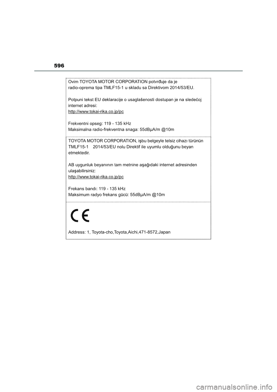 TOYOTA RAV4 2023 Manual del propietario (in Spanish) 596 TOYOTA RAV4 2023 Manual del propietario (in Spanish) 596