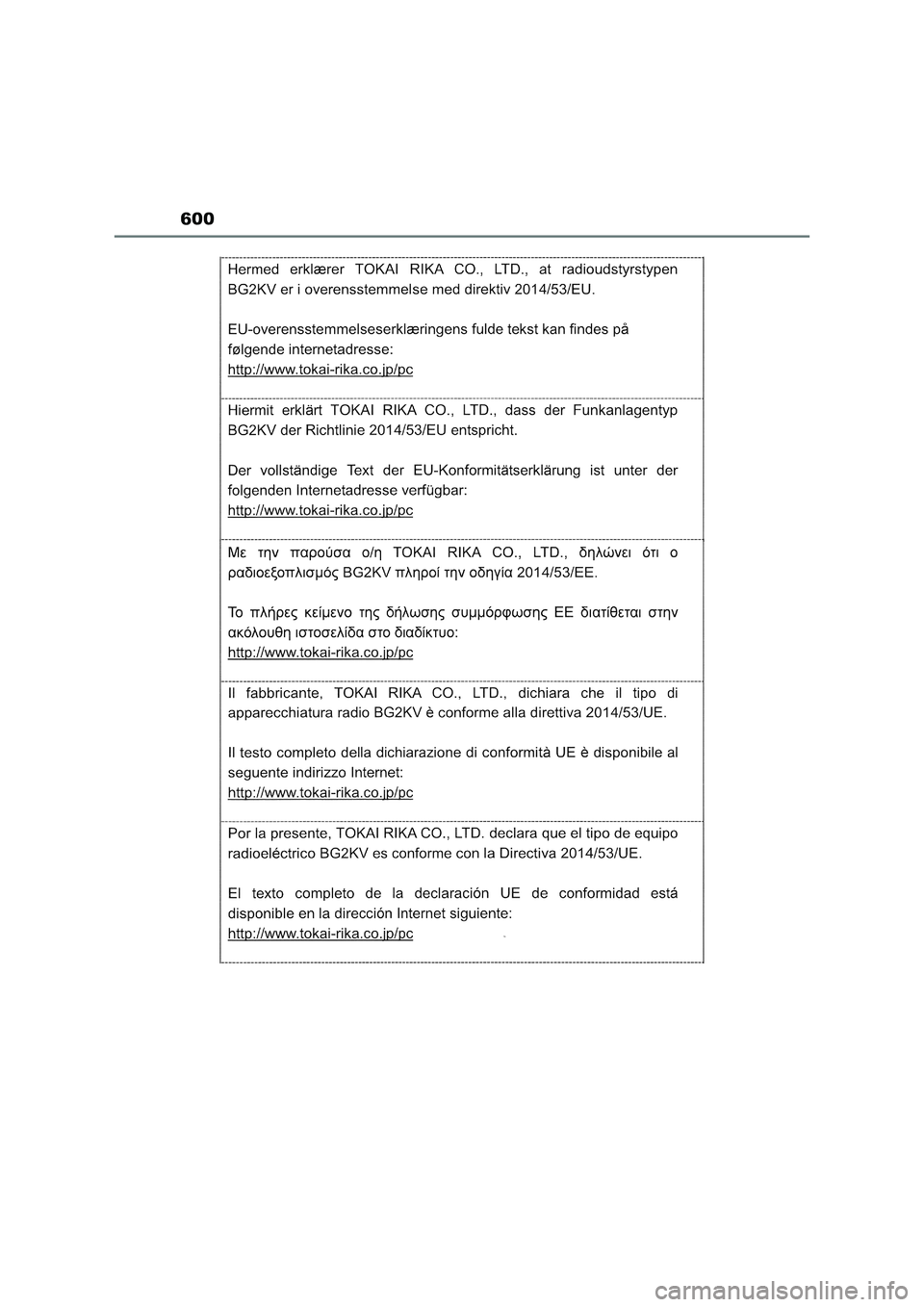 TOYOTA RAV4 2023  Manual del propietario (in Spanish) 600 