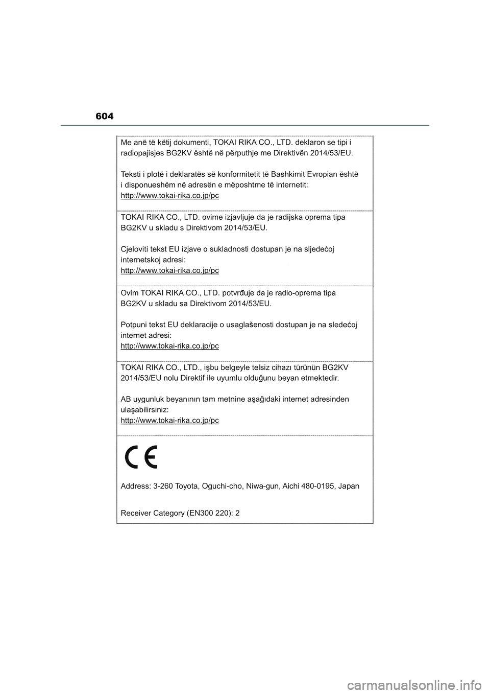 TOYOTA RAV4 2023  Manual del propietario (in Spanish) 604 