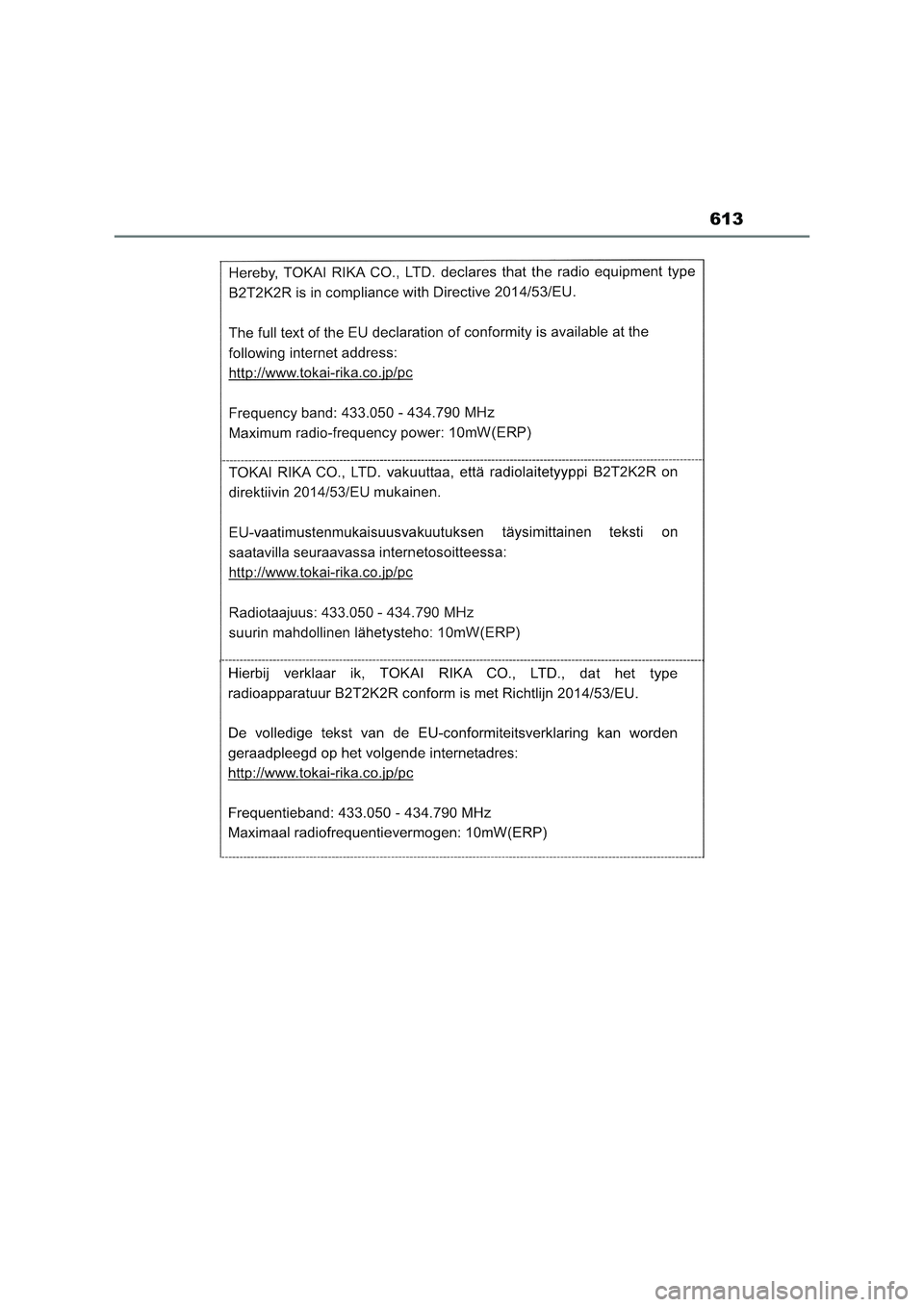 TOYOTA RAV4 2023 Manual del propietario (in Spanish) 613 TOYOTA RAV4 2023 Manual del propietario (in Spanish) 613