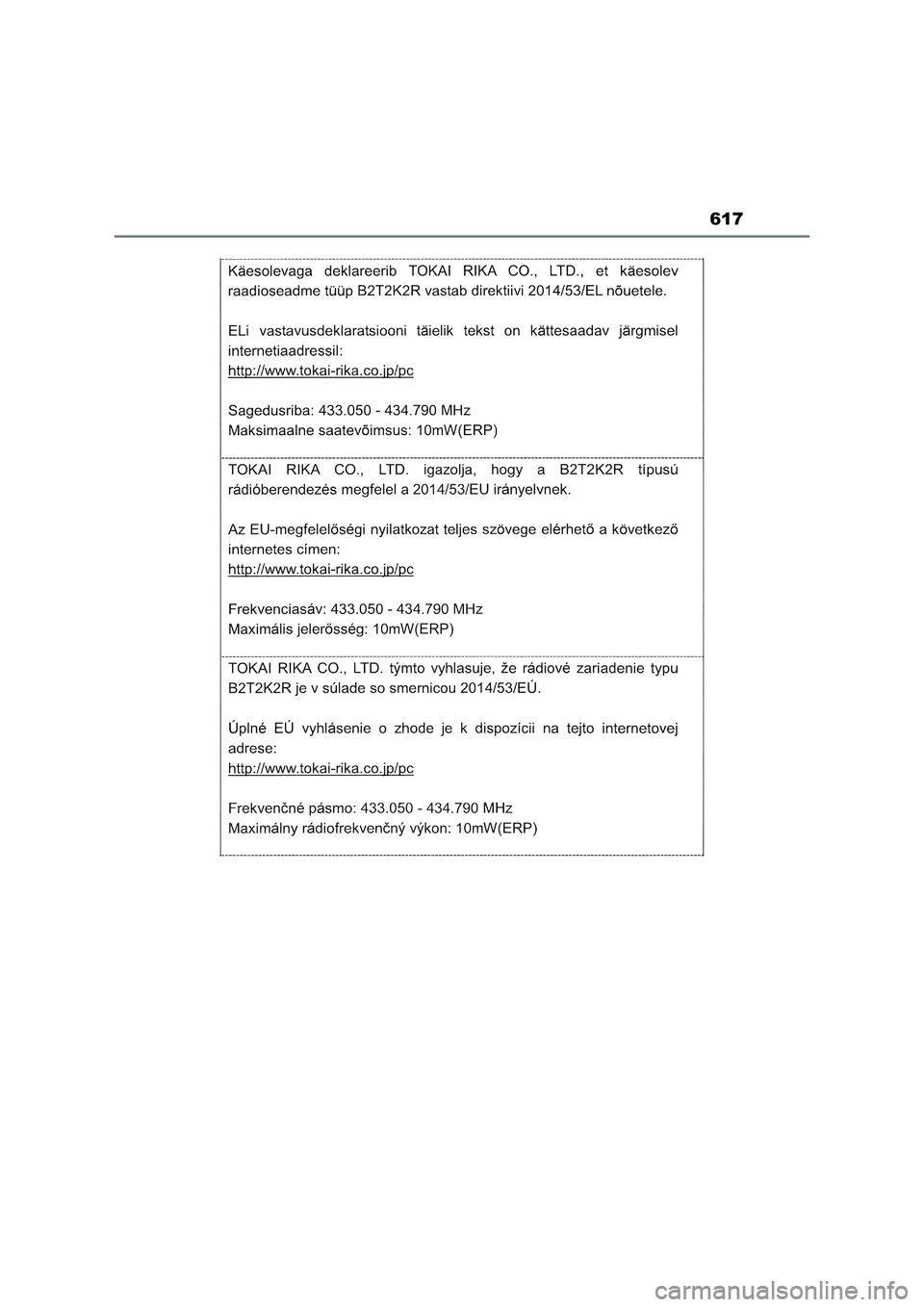 TOYOTA RAV4 2023  Manual del propietario (in Spanish) 617 