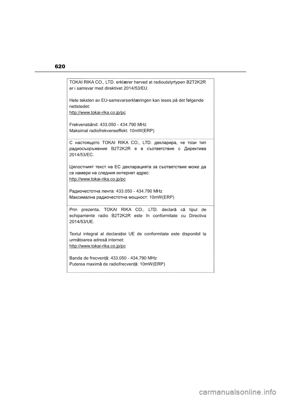 TOYOTA RAV4 2023  Manual del propietario (in Spanish) 620 