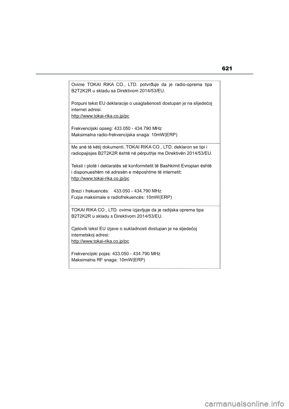 TOYOTA RAV4 2023  Manual del propietario (in Spanish) 621 