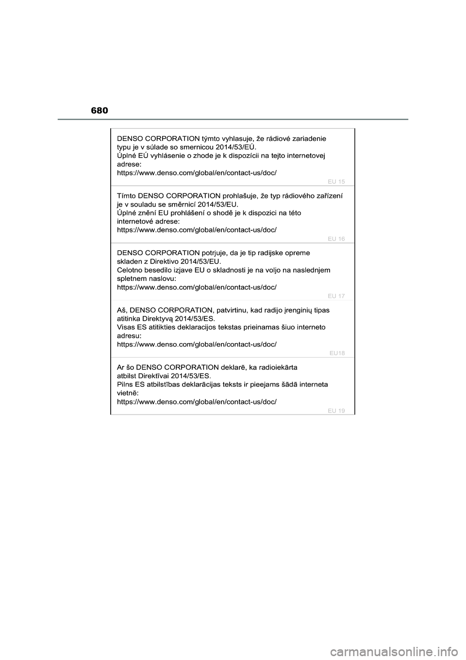 TOYOTA RAV4 2023 Manual del propietario (in Spanish) 680 TOYOTA RAV4 2023 Manual del propietario (in Spanish) 680