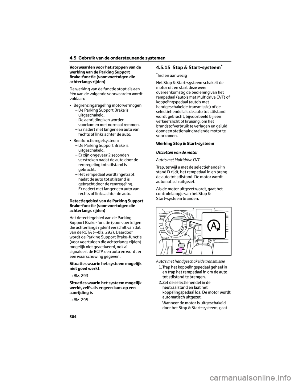 TOYOTA RAV4 2023 Instructieboekje (in Dutch) Voorwaarden voor het stoppen van de
werking van de Parking Support
Brake-functie (voor voertuigen die
achterlangs rijden)
De werking van de functie stopt als aan
één van de volgende voorwaarden word TOYOTA RAV4 2023 Instructieboekje (in Dutch) Voorwaarden voor het stoppen van de
werking van de Parking Support
Brake-functie (voor voertuigen die
achterlangs rijden)
De werking van de functie stopt als aan
één van de volgende voorwaarden word