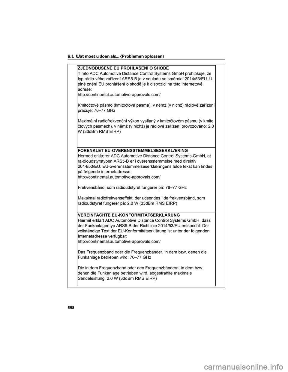 TOYOTA RAV4 2023 Instructieboekje (in Dutch) 9.1 Wat moet u doen als... (Problemen oplossen)
598 TOYOTA RAV4 2023 Instructieboekje (in Dutch) 9.1 Wat moet u doen als... (Problemen oplossen)
598