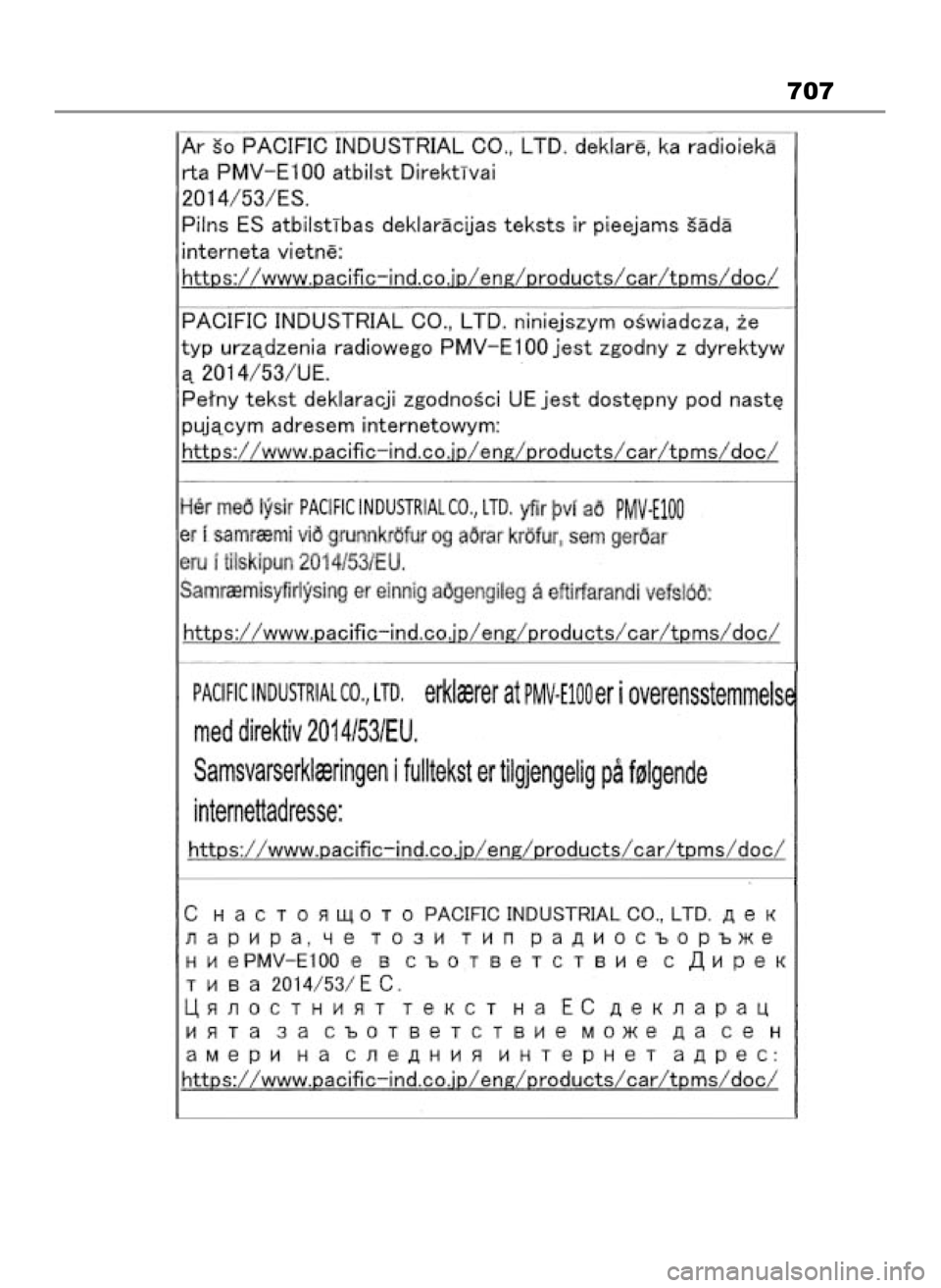 TOYOTA RAV4 2023  Instrukcja obsługi (in Polish) 707
37 RAV4 OM9A574E  11/14/22  6:10 PM  Page 707 