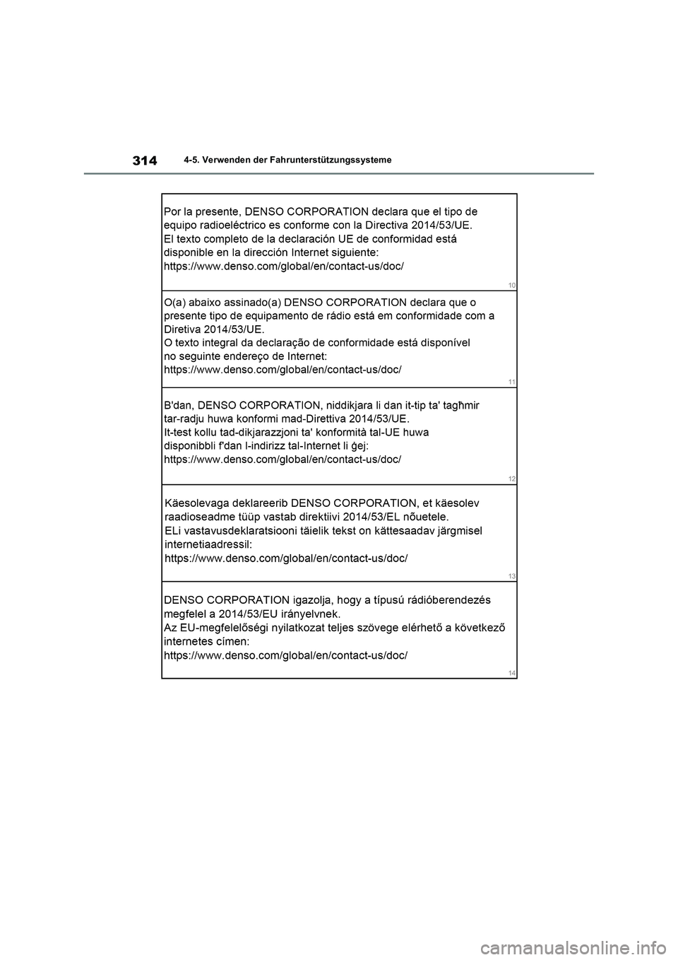 TOYOTA RAV4 2022  Betriebsanleitungen (in German) 3144-5. Verwenden der Fahrunterstützungssysteme 