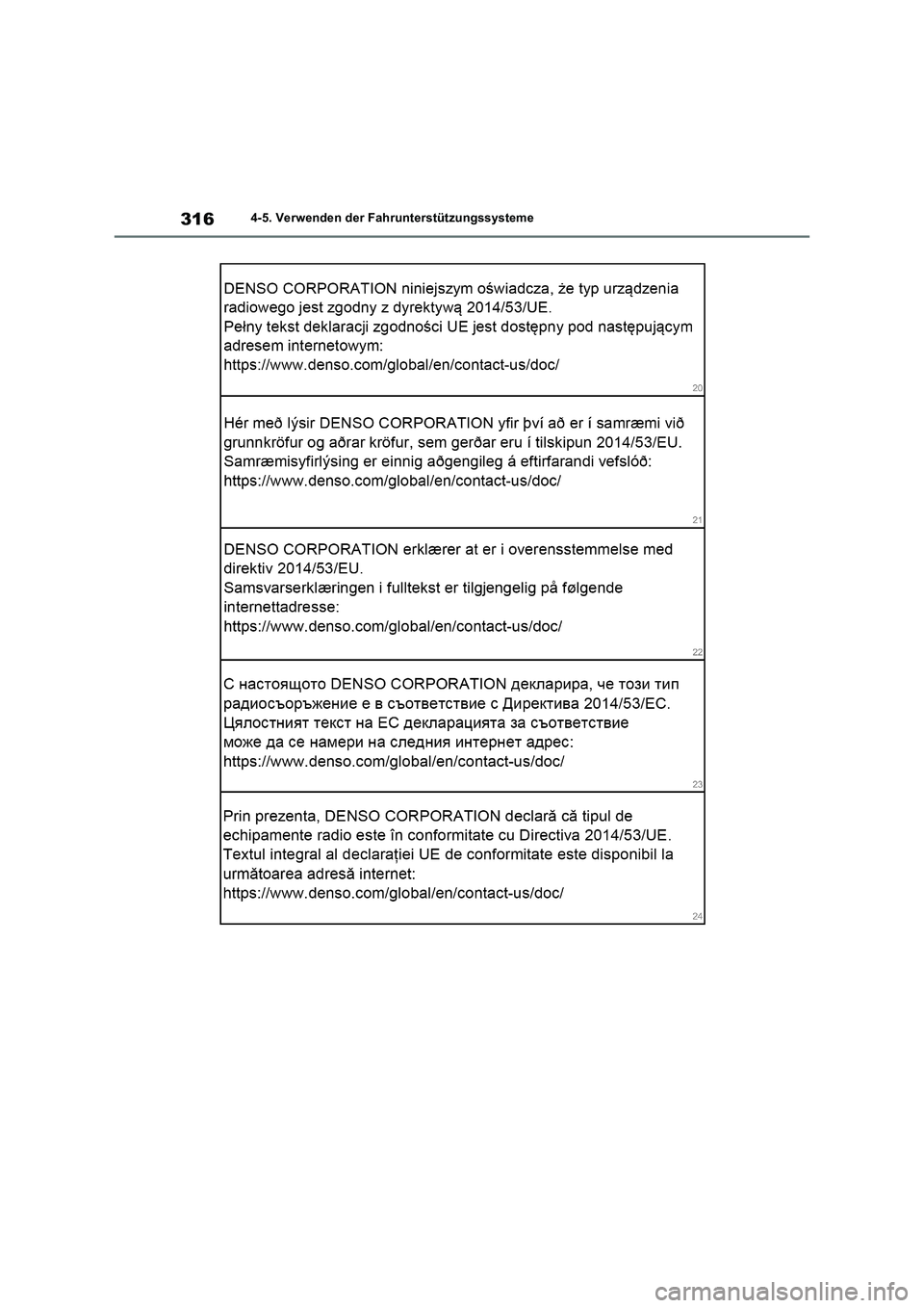 TOYOTA RAV4 2022  Betriebsanleitungen (in German) 3164-5. Verwenden der Fahrunterstützungssysteme 