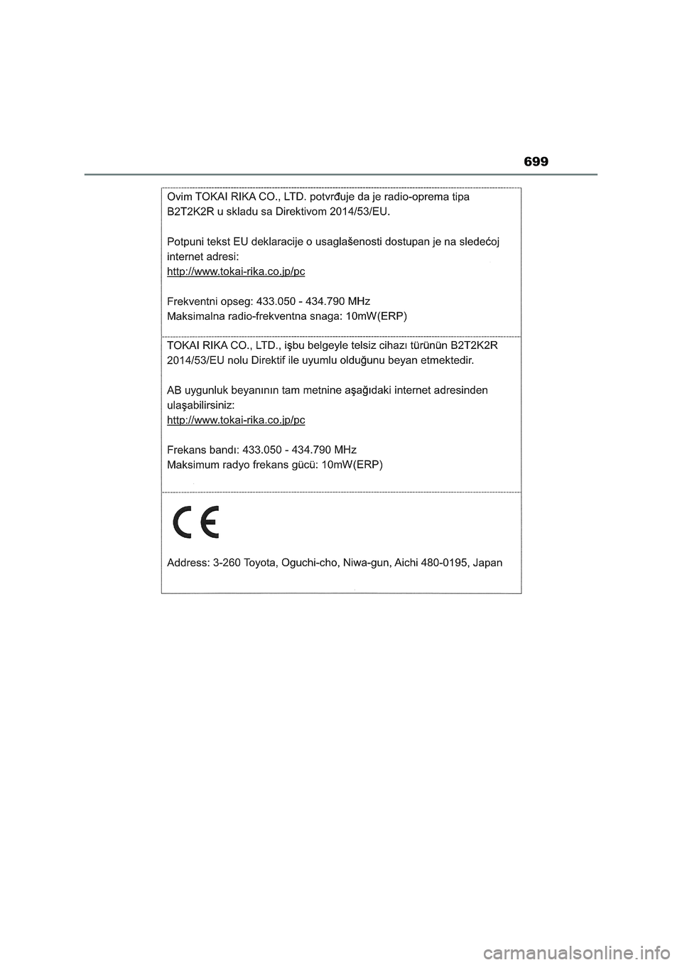 TOYOTA RAV4 2022  Betriebsanleitungen (in German) 699 