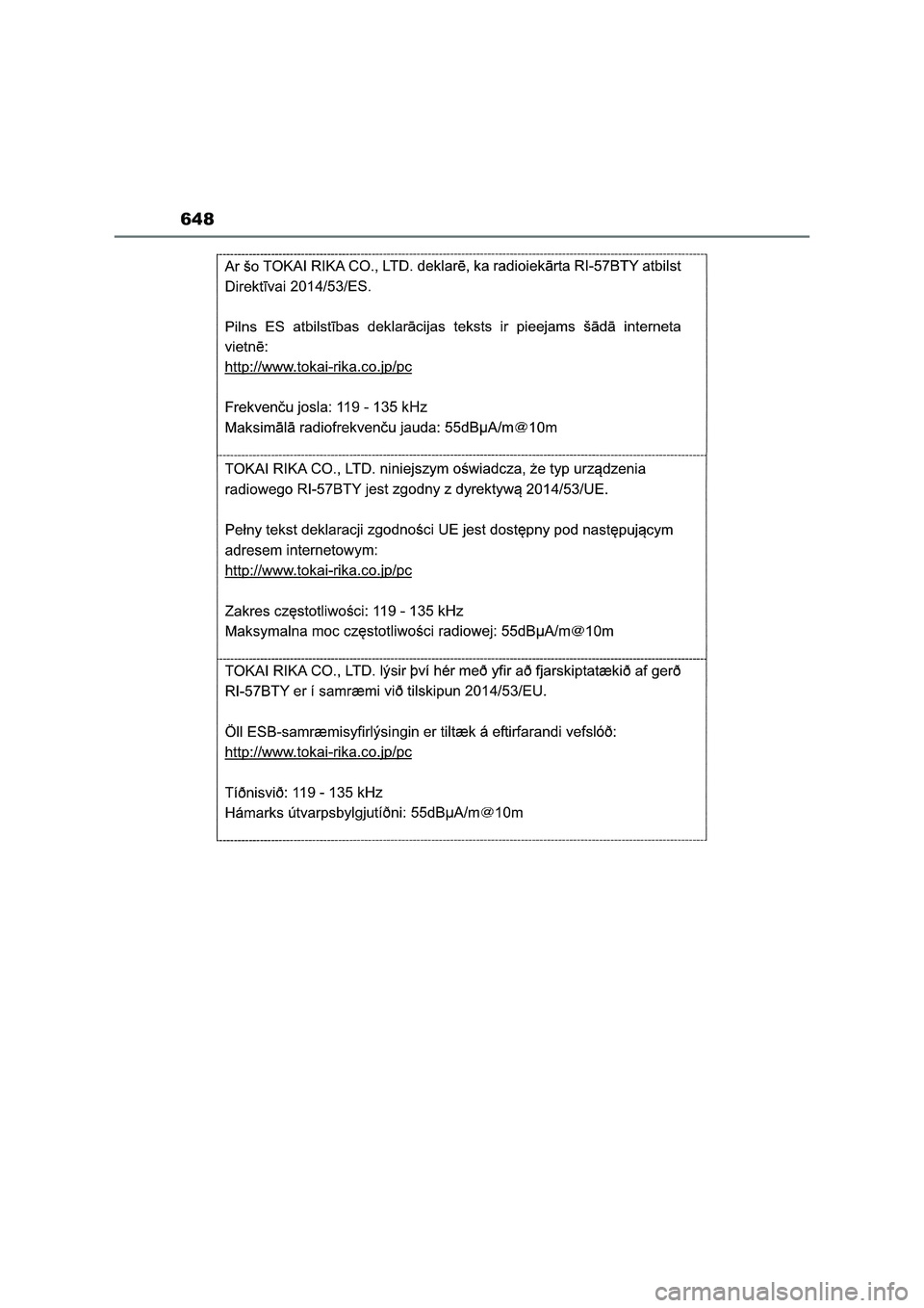 TOYOTA RAV4 2022  Manual del propietario (in Spanish) 648 