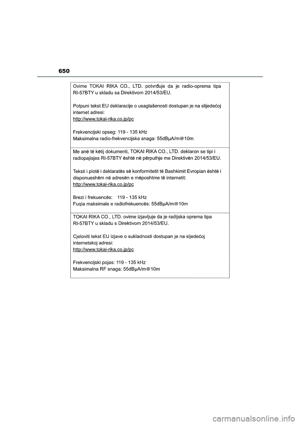 TOYOTA RAV4 2022 Manual del propietario (in Spanish) 650 TOYOTA RAV4 2022 Manual del propietario (in Spanish) 650