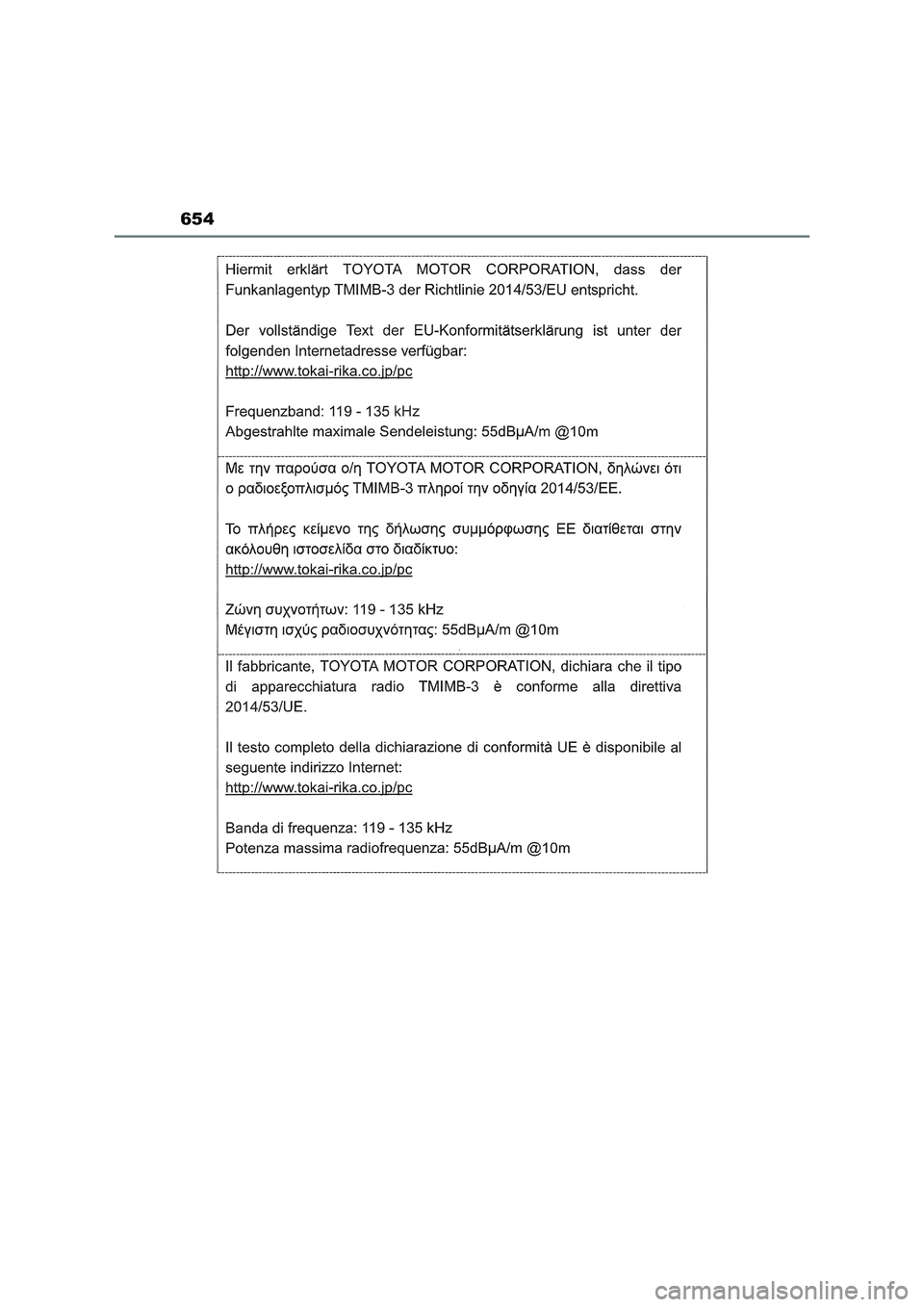TOYOTA RAV4 2022 Manual del propietario (in Spanish) 654 TOYOTA RAV4 2022 Manual del propietario (in Spanish) 654
