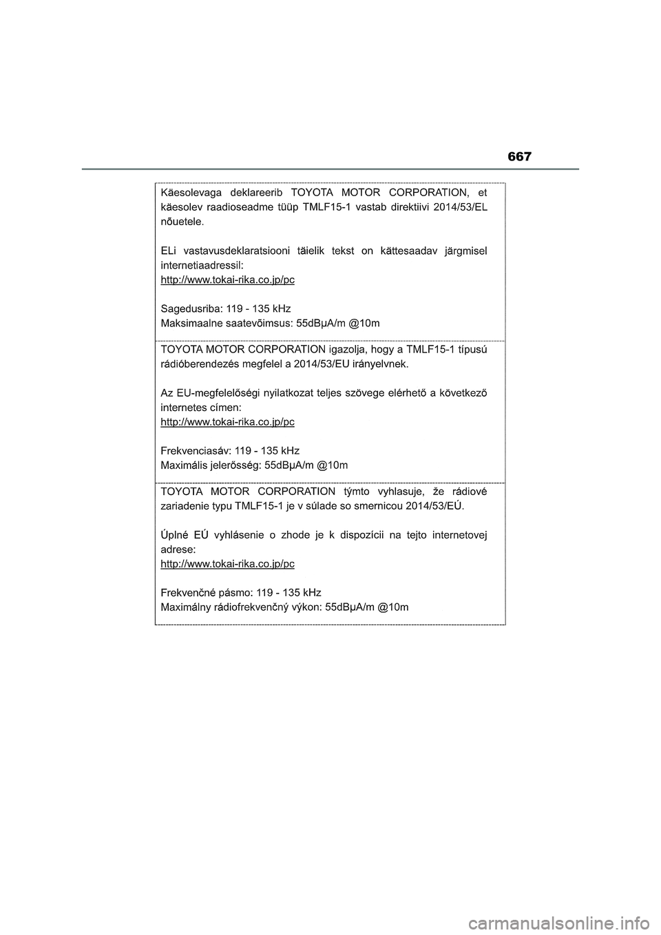 TOYOTA RAV4 2022 Manual del propietario (in Spanish) 667 TOYOTA RAV4 2022 Manual del propietario (in Spanish) 667