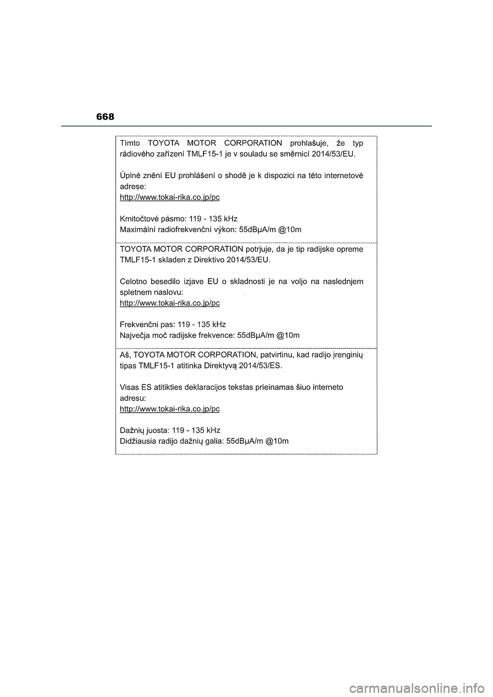 TOYOTA RAV4 2022 Manual del propietario (in Spanish) 668 TOYOTA RAV4 2022 Manual del propietario (in Spanish) 668