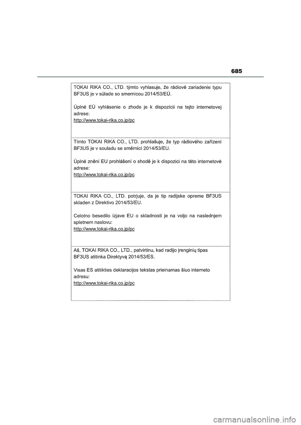 TOYOTA RAV4 2022  Manual del propietario (in Spanish) 685 