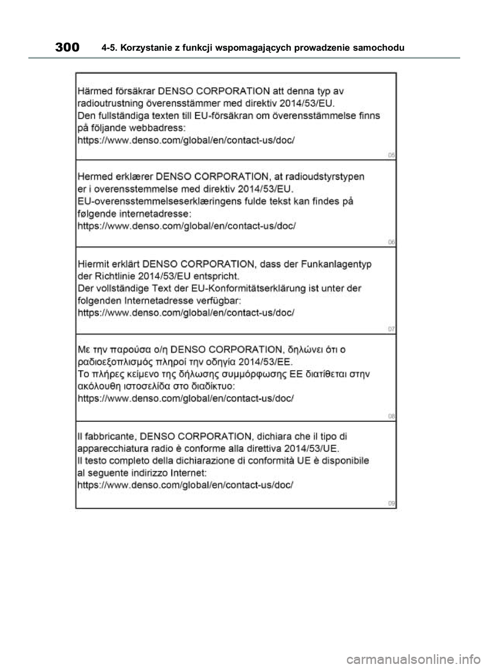 TOYOTA RAV4 2022  Instrukcja obsługi (in Polish) 3004-5. Korzystanie z funkcji wspomagajàcych prowadzenie samochodu
55 RAV4 OM42C27E  12/8/21  3:41 PM  Page 300 